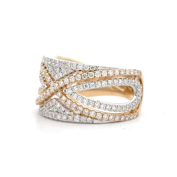 14K Yellow & White Gold Diamond Fashion Ring