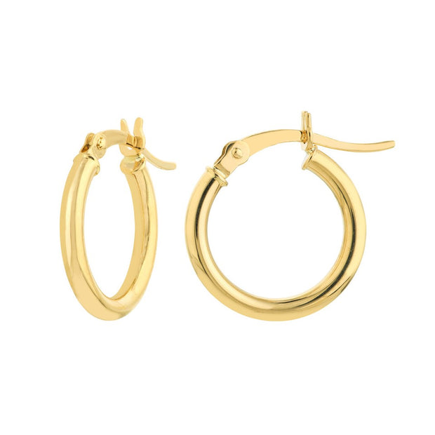 14K Yellow Gold Hoop Earrings