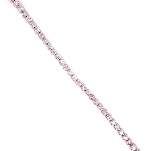 14K White Gold Diamond Tennis Bracelet