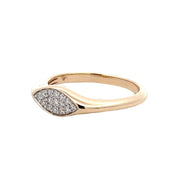 14K Yellow Gold Pavé-Set Diamond Ring