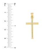 14K Yellow Gold Small Polished Cross Pendant