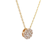 14K Yellow Gold Pavé Diamond Necklace