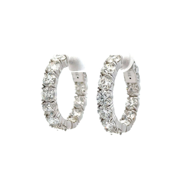 14K White Gold Inside-Out Diamond Earrings