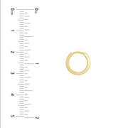 14K Yellow Gold Small Huggie Earrings