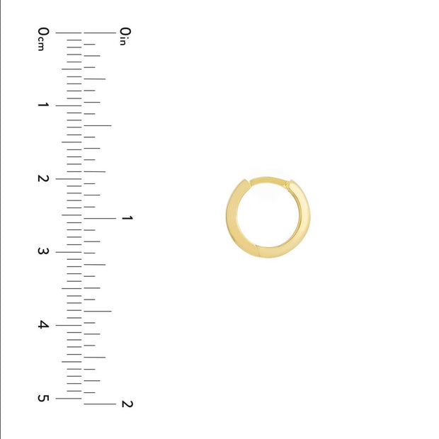 14K Yellow Gold Small Huggie Earrings