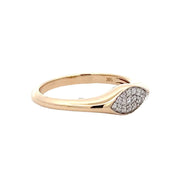 14K Yellow Gold Pavé-Set Diamond Ring