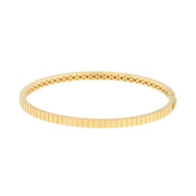 14K Yellow Gold Fluted Hinge Weave Bangle Bracelet