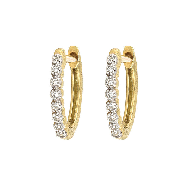 JudeFrances Delicate Provence Champagne Hoop Earrings