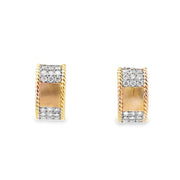 D.M. Kordansky 14K Yellow Gold Pavé Diamond Huggie Earrings