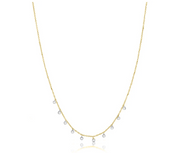 Meira T 14K Yellow & White Gold Necklace with 10 Diamond Bezels