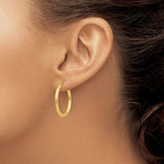 14K Yellow Gold Medium Hoop Earrings