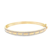 14K Yellow Gold Diamond Bangle Bracelet