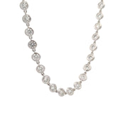 14K White Gold Handmade Diamond Necklace