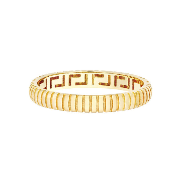 14K Yellow Gold Snake Diamond-Cut Band