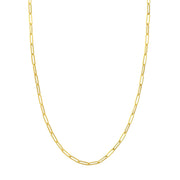 14K Yellow Gold 3.80mm Hollow Paper Clip Chain