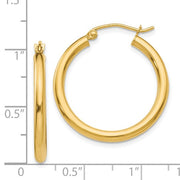 14K Yellow Gold Medium Hoop Earrings