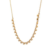 14K Yellow Gold Dangle Diamond Necklace