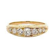 Estate 18K Yellow Gold Old Mine-Cut Diamond Ring