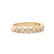 14K Yellow Gold Bezel-Set Diamond Anniversary Ring