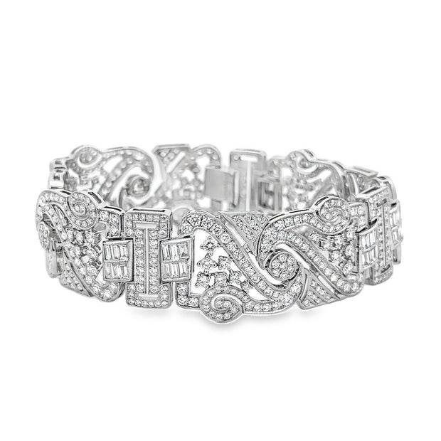 Platinum Vintage-Inspired Diamond Bracelet