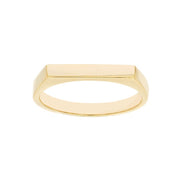 14K Yellow Gold Slim Engravable Signet Ring