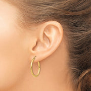 14K Yellow Gold Medium Hoop Earrings